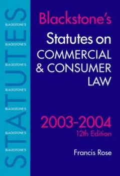Image of Commercial and Consumer Law 2003-2004 by F. D Rose Book