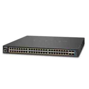 image of GS-5220-48P4X - Managed - L2+ - Gigabit Ethernet (10/100/1000) - Power over Ethernet (PoE) - Rack mounting - 1U