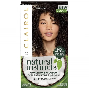 image of Clairol Natural Instincts Hair Dye 3 Darkest Brown