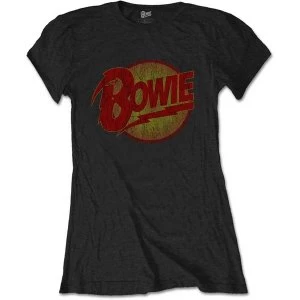 image of David Bowie - Diamond Dogs Vintage Womens X-Large T-Shirt - Black