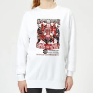 Image of Marvel Deadpool Kills Deadpool Womens Sweatshirt - White - L
