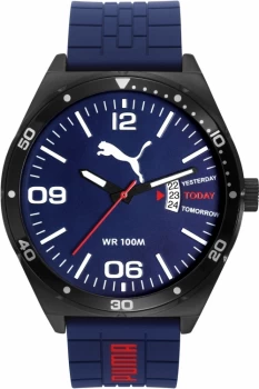 Image of Mens Puma PU10415 DAY ESSENTIAL - navy Black Watch PU104151003