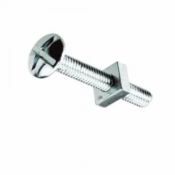 Image of Zexum M6 x 80mm Bright Zinc Plated Roofing Bolts With Nut - 100 Pack
