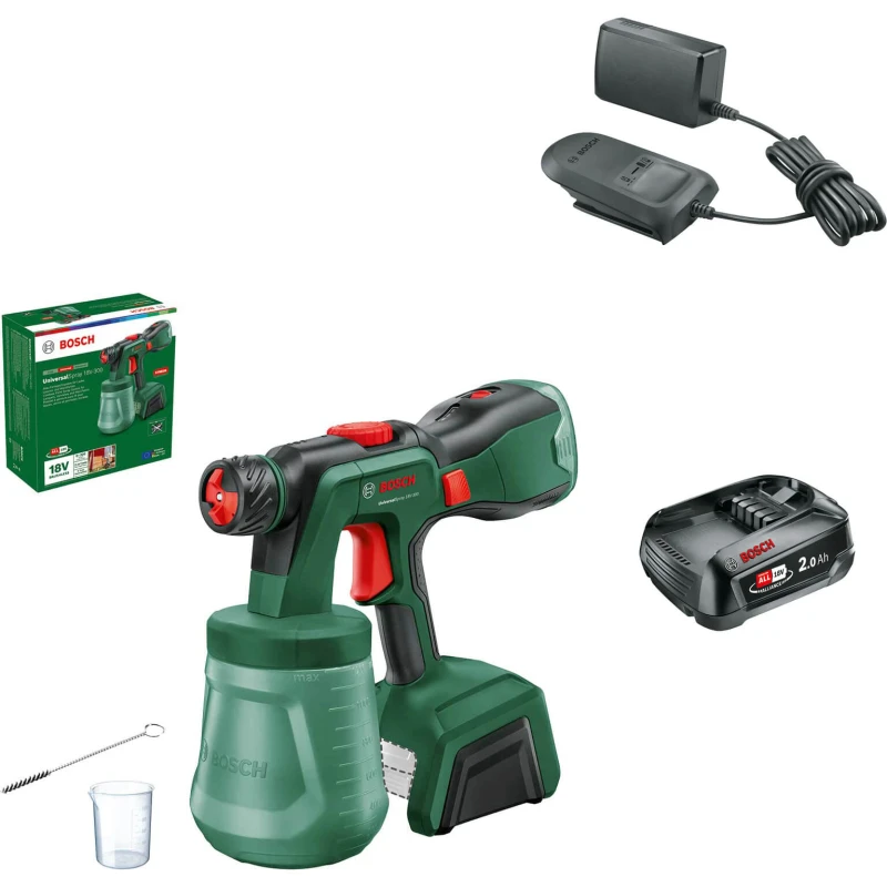 Image of Bosch UNIVERSALSPRAY 18V-300 P4A 18v Cordless Paint Spray System UNIVERSALSPRAY 18V-300 Batteries: 1 x 2ah Li-ion