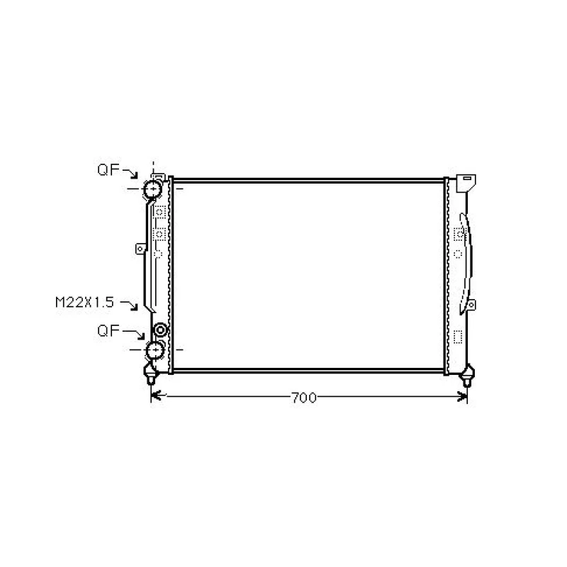 Image of Engine radiator DIEDERICHS DCM1454