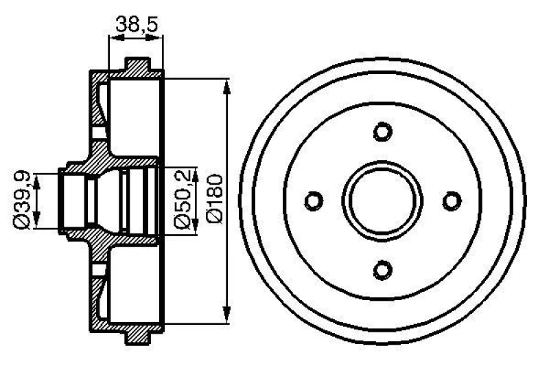 Image of Brake drum Bosch 0 986 477 002