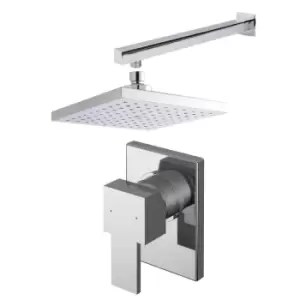 image of Nuie Concealed Square Manual Valve & Head Chrome