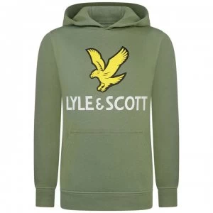 image of Lyle and Scott Eagle Logo Hoodie - Hedge 490