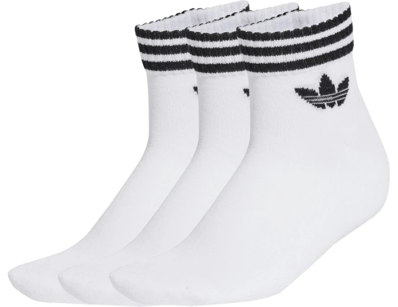 Image of Adidas Originals 3 Stripes Ankle 3er Pack Socks White L