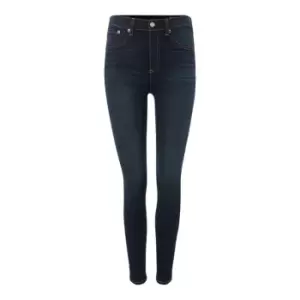 Rag and Bone High Rise Ankle Length Skinny Jean - Blue