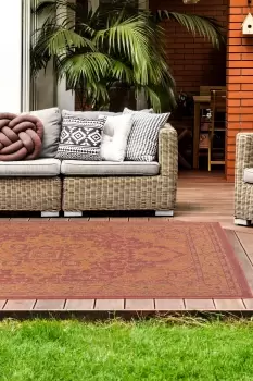 Image of Persian Outdoor Rug - Size: 120x170cm - Red - Print