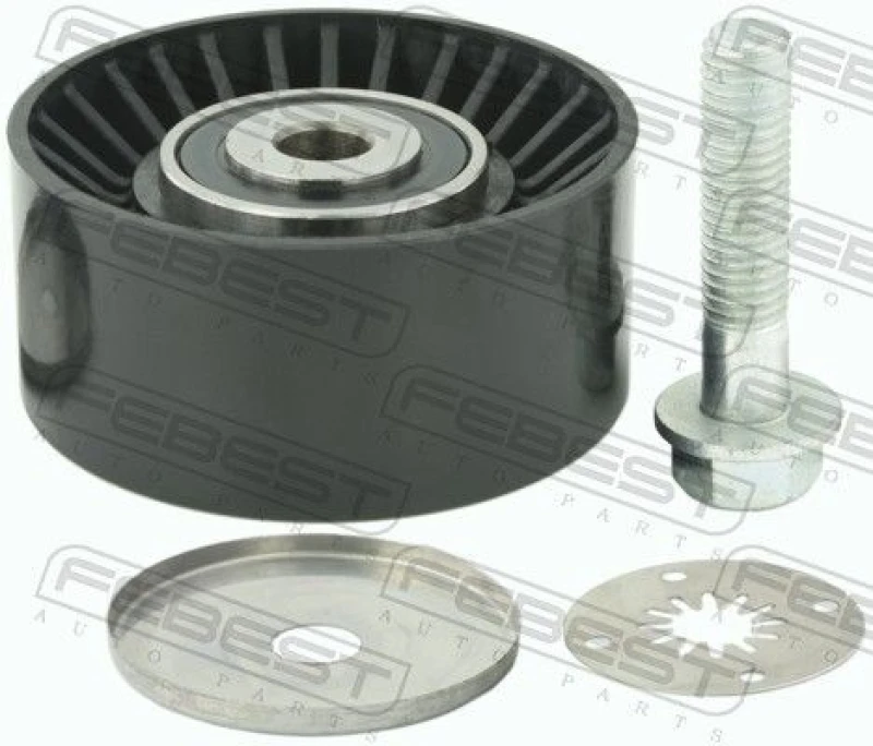 Image of Deflection / guide pulley, V-ribbed belt FEBEST 1088-J300