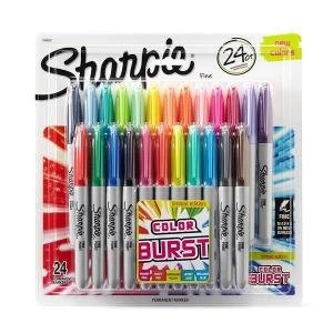 image of Sharpie Colour Burst Fine Permanent Marker 24 Pack 1956292