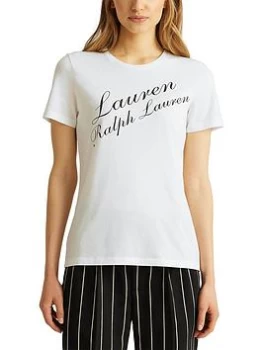 Image of Lauren by Ralph Lauren Katlin-Short Sleeve-Knit - White Size M Women