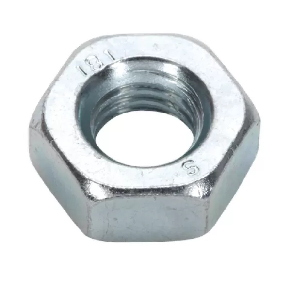 image of Genuine SEALEY SN10 Steel Nut M10 Zinc DIN 934 Pack of 100