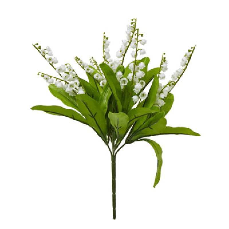 Image of Hill Interiors Lily Of The Valley Artificial Flower White/green (One Size)