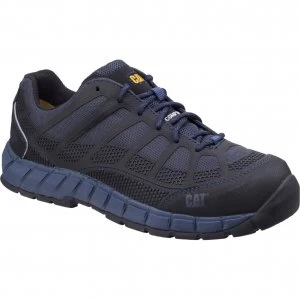 Image of Caterpillar Streamline Leather Safety Shoe Blue Size 9