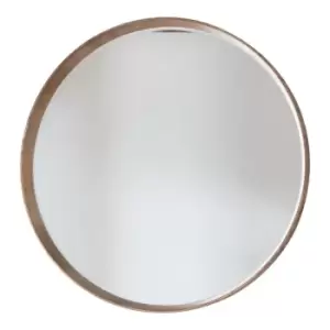 Image of Gallery Direct Keaton Round Mirror / Walnut / Large, Round