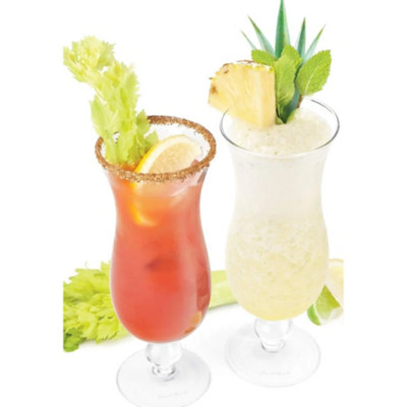Image of Final Touch Hurricane Cocktail Glasses Set of 2 Clear Clear unisex