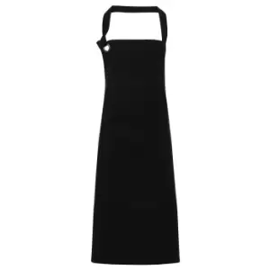 image of Premier Unisex Calibre Heavy Cotton Canvas Bib Apron (One Size) (Black)