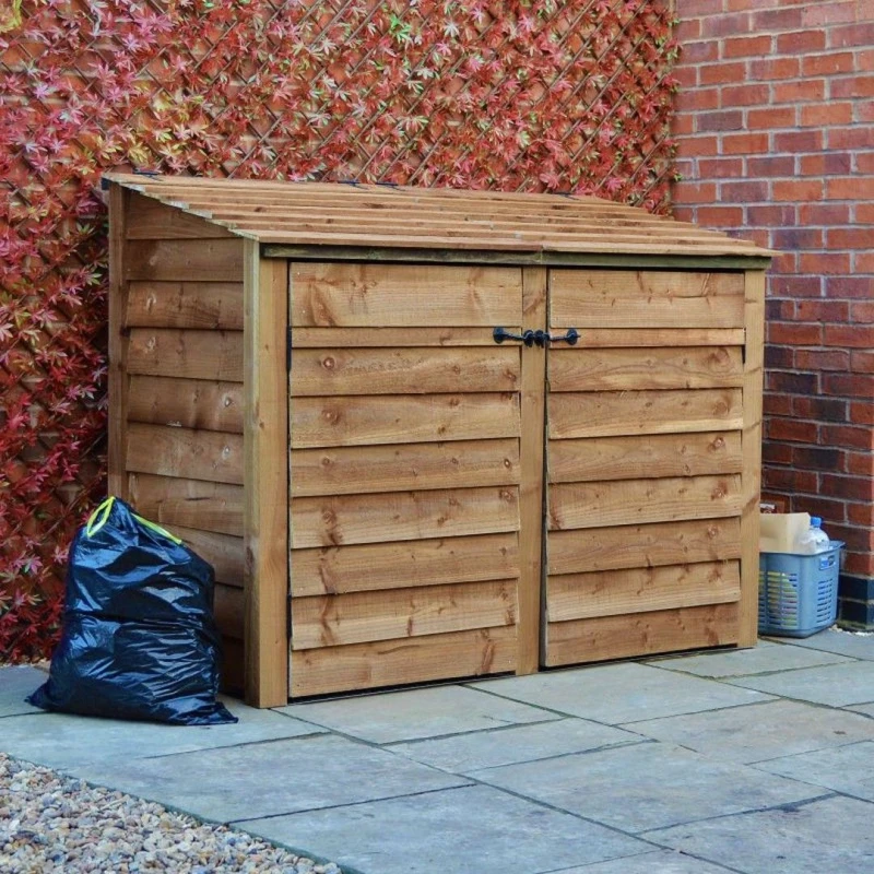 Image of Rutland County Garden Furniture Ltd Morcott Double Wheelie - L79 x W168.5 x H131cm - Rustic Brown Brown Unisex
