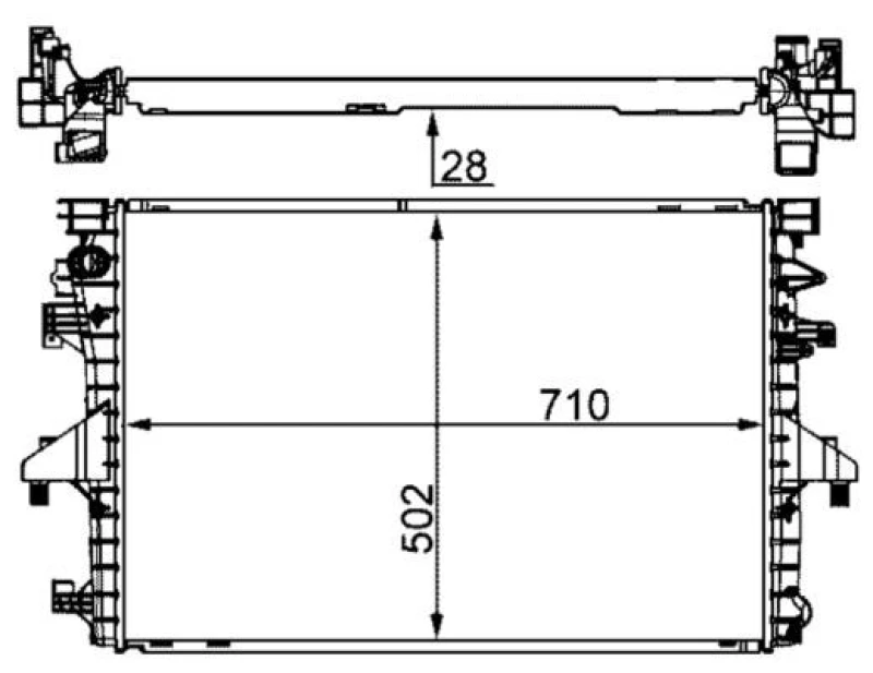 Image of KOYORAD PL453253 Engine radiator Aluminium, Brazed cooling fins Radiator,engine cooling (470)