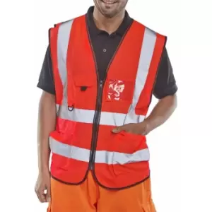 Image of EXECUTIVE VEST RED 4XL - Hi Vis - Red - Beeswift