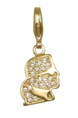 image of Ladies Karl Lagerfeld Gold Plated Karl Kameo Charm 5378127