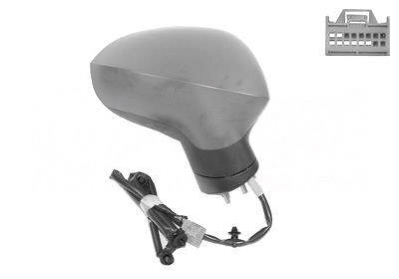 Image of VAN WEZEL 4944818 Wing mirror * HAGUS * Right, Heatable, primed Outside Mirror (50)