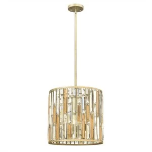 Image of 3 Light Ceiling Pendant Silver Leaf, E14