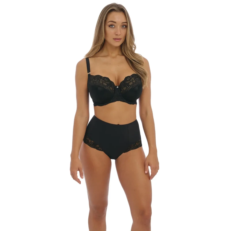 Image of Fantasie Womens Reflect High Waist Brief in Black Size: 18 Black Female 18