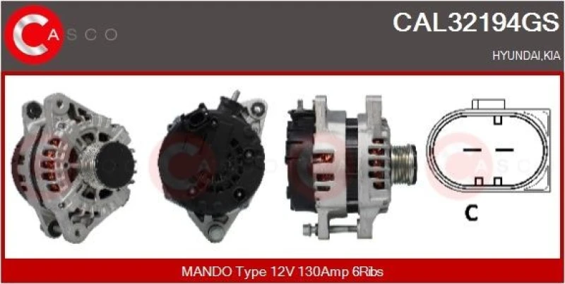 Image of CASCO Alternator CASCO CAL32194GS