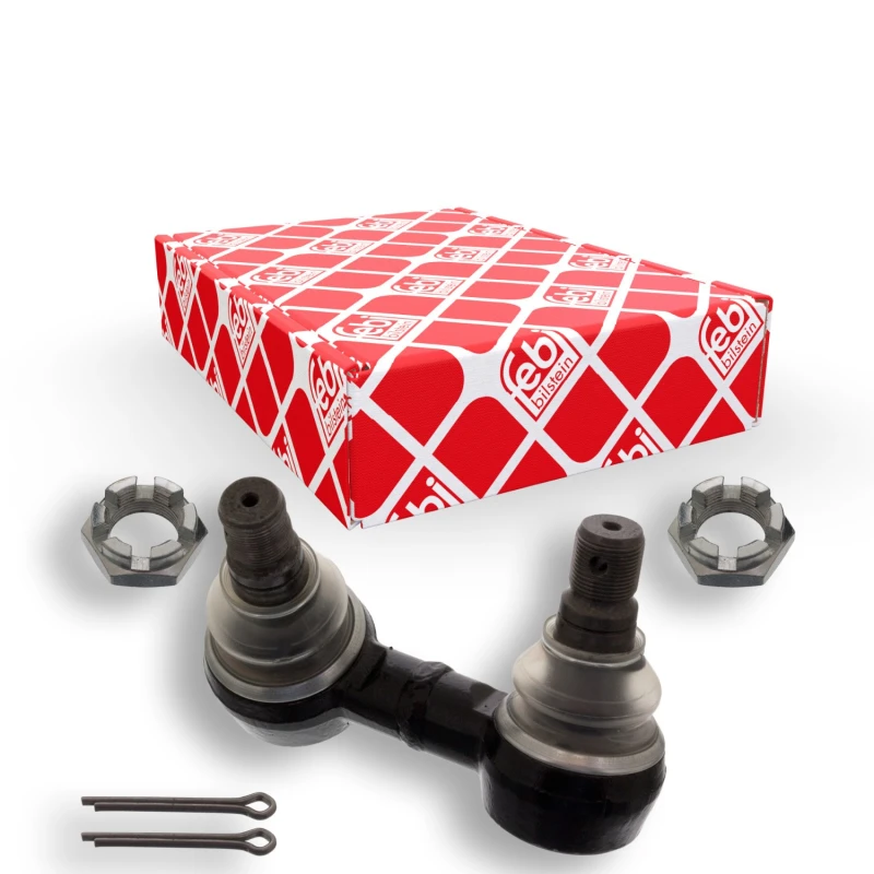 Image of FEBI BILSTEIN 46198 Anti-roll bar link Front Axle, with crown nut Link Stabiliser (3229)