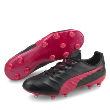 Puma King Platinum FG Football Boots - Black/SunBlaze