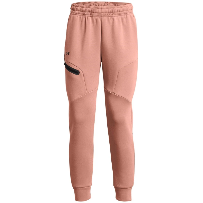 Image of Under Armour Womens Unstoppable Closed Hem Fleece Jogger Pink female 8 (XS)