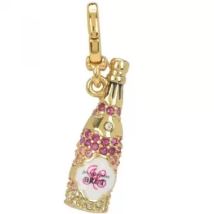 Image of Ladies Juicy Couture PVD Gold plated Little Luxuries Pink Champagne Charm