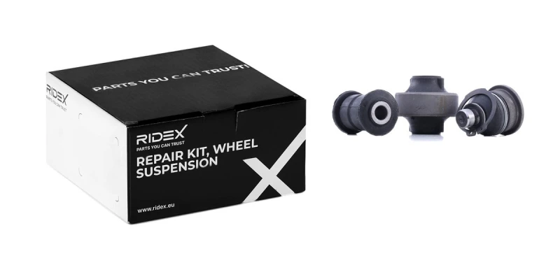 Image of RIDEX 771R0165 Repair Kit, wheel suspension Front Axle Left, with rubber mount Repair Kit,wheel suspension (771)