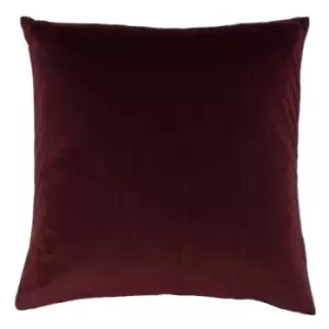 Image of Aurora Ribbed Velvet Cushion OxBlood, OxBlood / 45 x 45cm / Cover Only