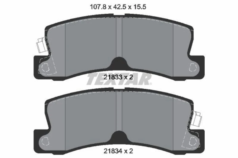 Image of Brake pad set TEXTAR 2183301