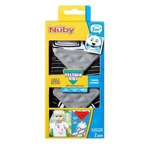 image of Nuby Teething Bandana Bibs x 2