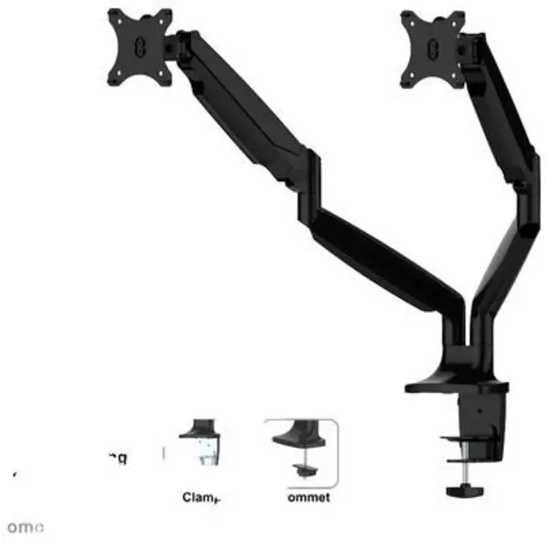 image of Neomounts NM-D750DBLACK 2x Monitor desk mount 25,4cm (10) - 81,3cm (32) Tiltable, Swivelling