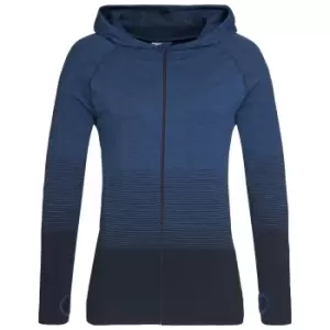 image of Stedman Womens/Ladies Active Seamless Raglan Jacket (L) (Blue Transition)