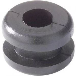 Image of HellermannTyton HV1201B PVC BK N1 Cable grommet Terminal max. 4mm PVC Black