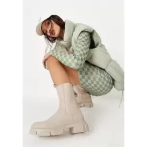 image of Missguided Chunky Chelsea Boots - Cream