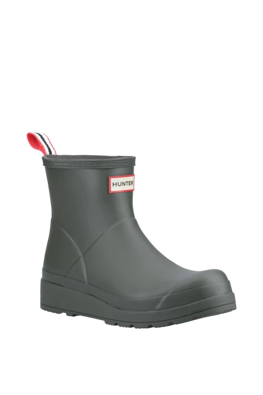 Image of Hunter Womens Play Short Boot in Dark Olive Size: 5 Dark Olive Female 5