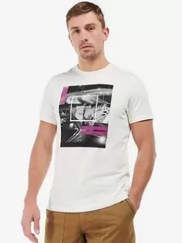 Image of Barbour International Dispatch Graphic Logo T-Shirt - White, Size 2XL, Men