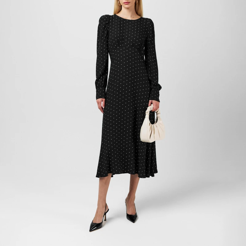 Image of Vila Womens Siri Tea Dress Black female 12 (M)