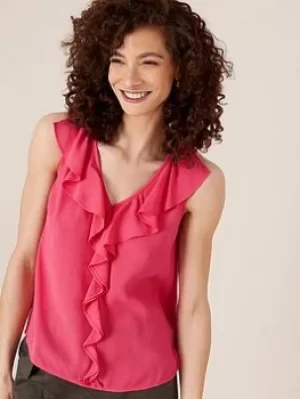 Image of Monsoon Ruffle Front Tank Top