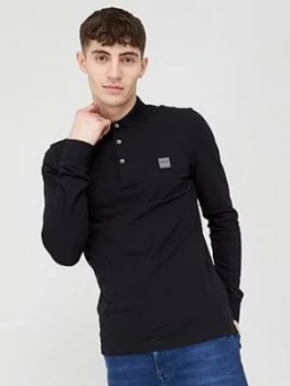 Hugo Boss Passerby Long Sleeve Polo Shirt Black Size M Men