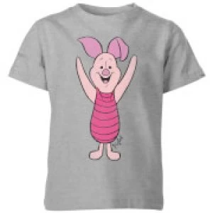 Image of Disney Winnie The Pooh Piglet Classic Kids T-Shirt - Grey - 9-10 Years